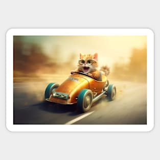 Kitty Motor Race Sticker